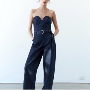 Zara denim jumpsuit